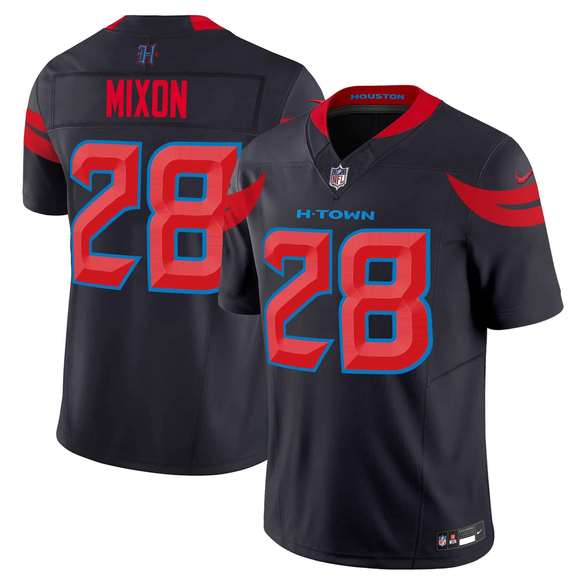 Men Houston Texans #28 Mixon Black 2024 Nike Vapor Limited NFL Jersey style 2->indianapolis colts->NFL Jersey